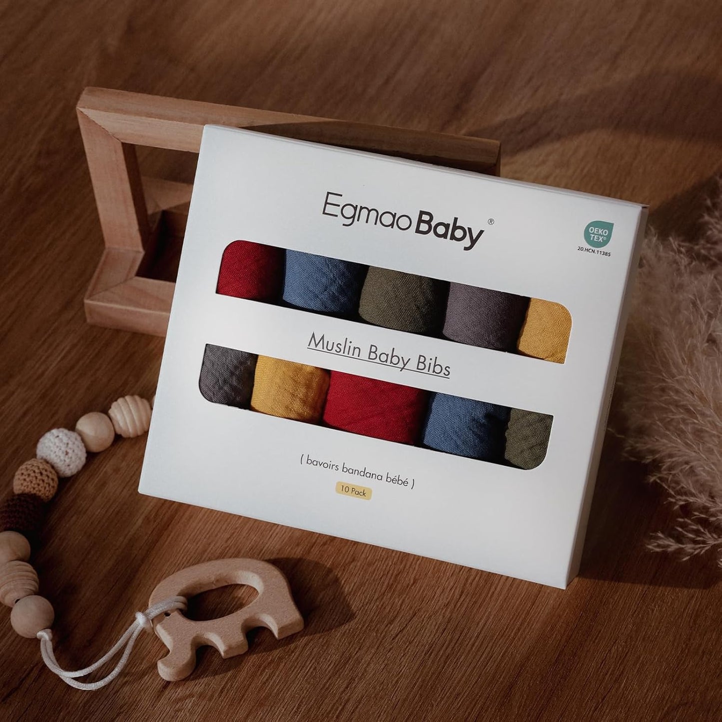 Muslin Baby Bibs for Boys Girls,10 Pack Super Absorbent Baby Bandana Drool Bibs Set for Teething and Drooling,100% Cotton Soft for Infant,Newborn