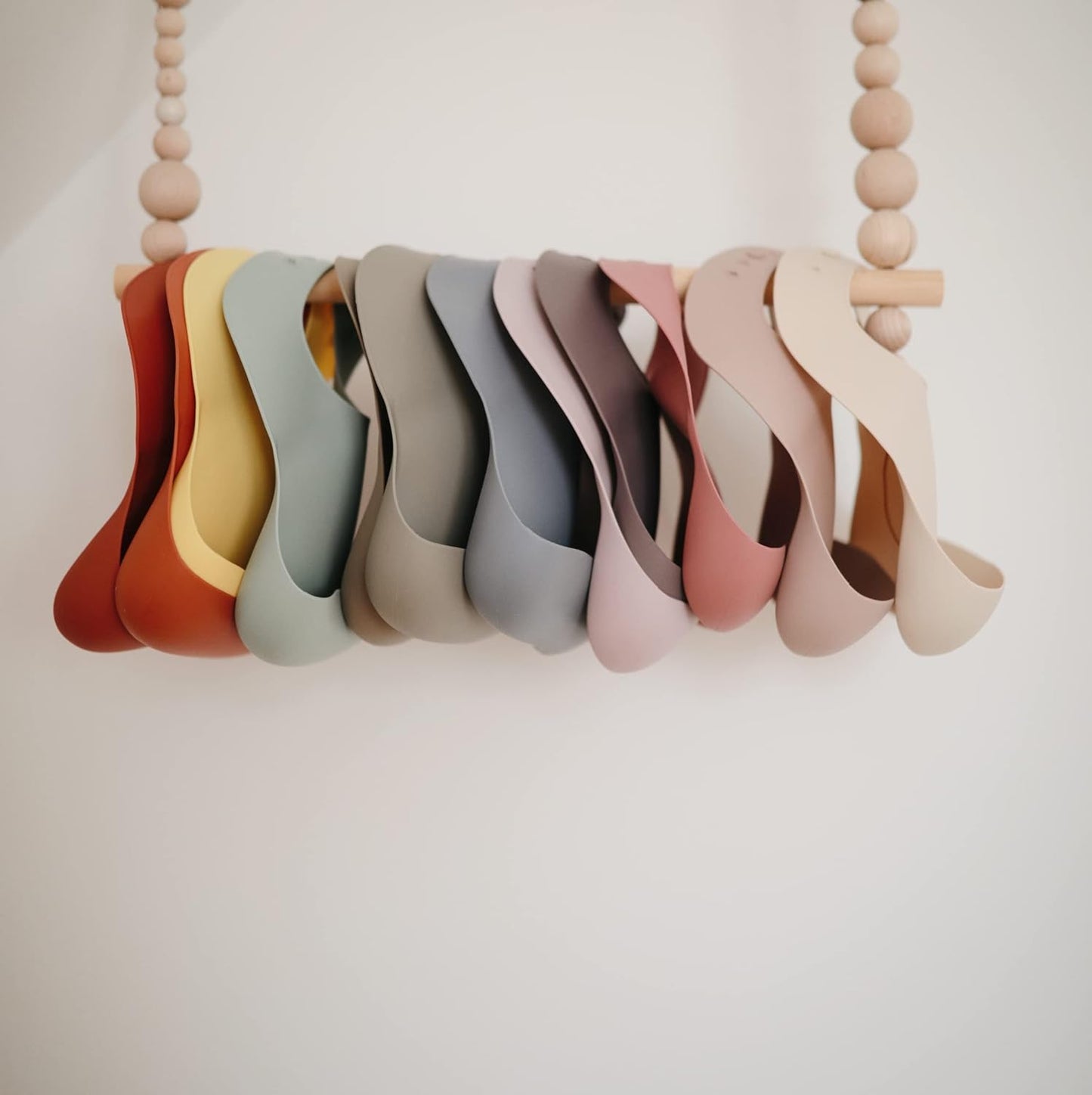 mushie Silicone Baby Bib | Adjustable Fit Waterproof Bibs (Blush)