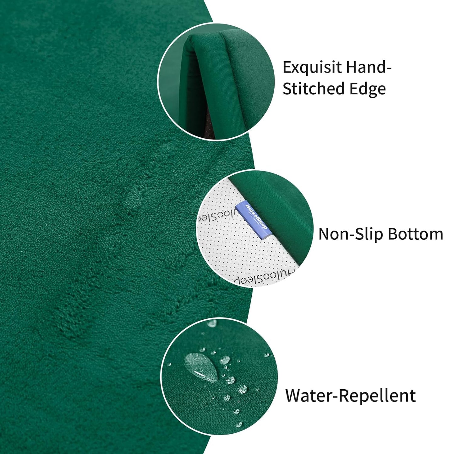 Baby Play Mat for Floor,1.3" Thick Memory foam Tummy Time Mat,Soft Coral Velvet Nursery Rug,Extra Large Non Slip Crawling Mat for Toddlers,Infants,kids,Yoga,Tatami Style for Living Room(Dark Green)