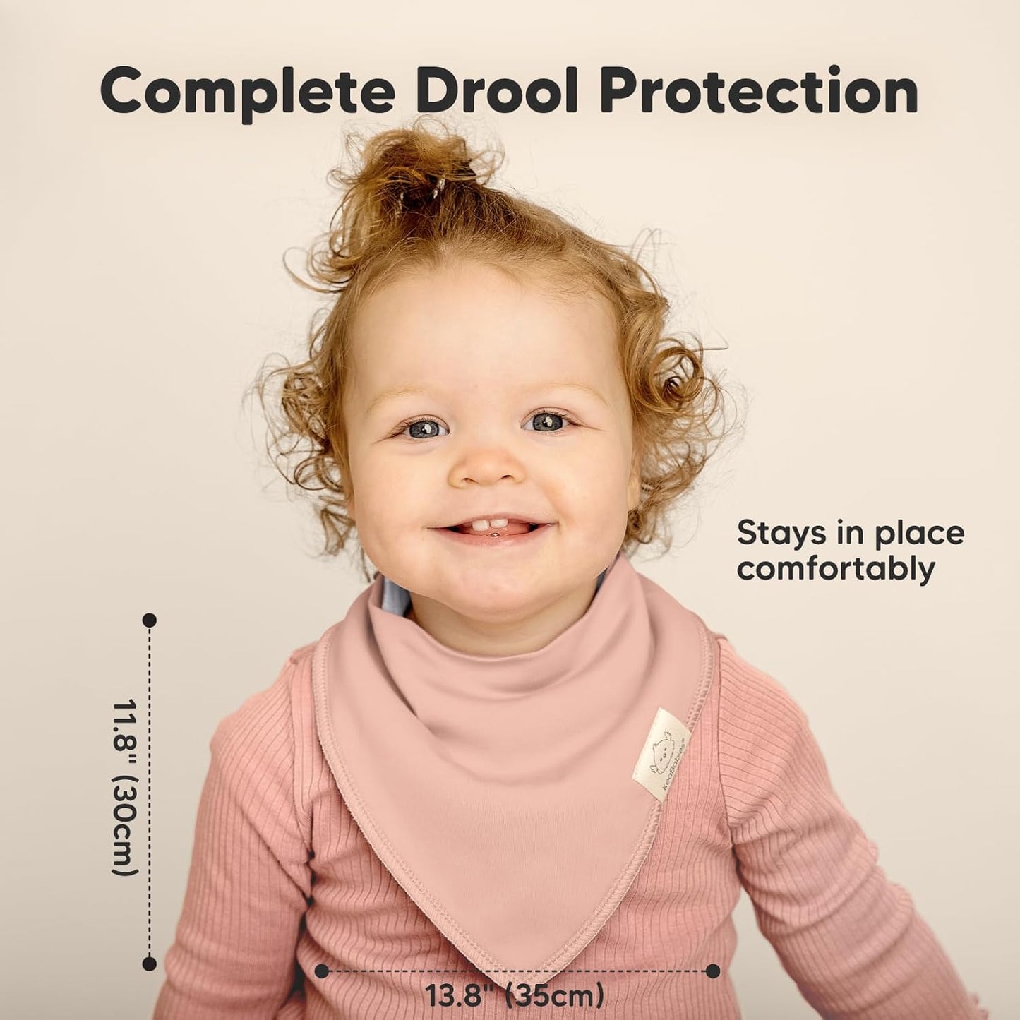 10-Pack Organic Baby Bandana Bibs for Girls - Super Absorbent Triangle Baby Bibs for Drooling and Teething Infant, 100% Cotton Extra Soft for Newborn, Infant 0-36 Months (Cupcake)