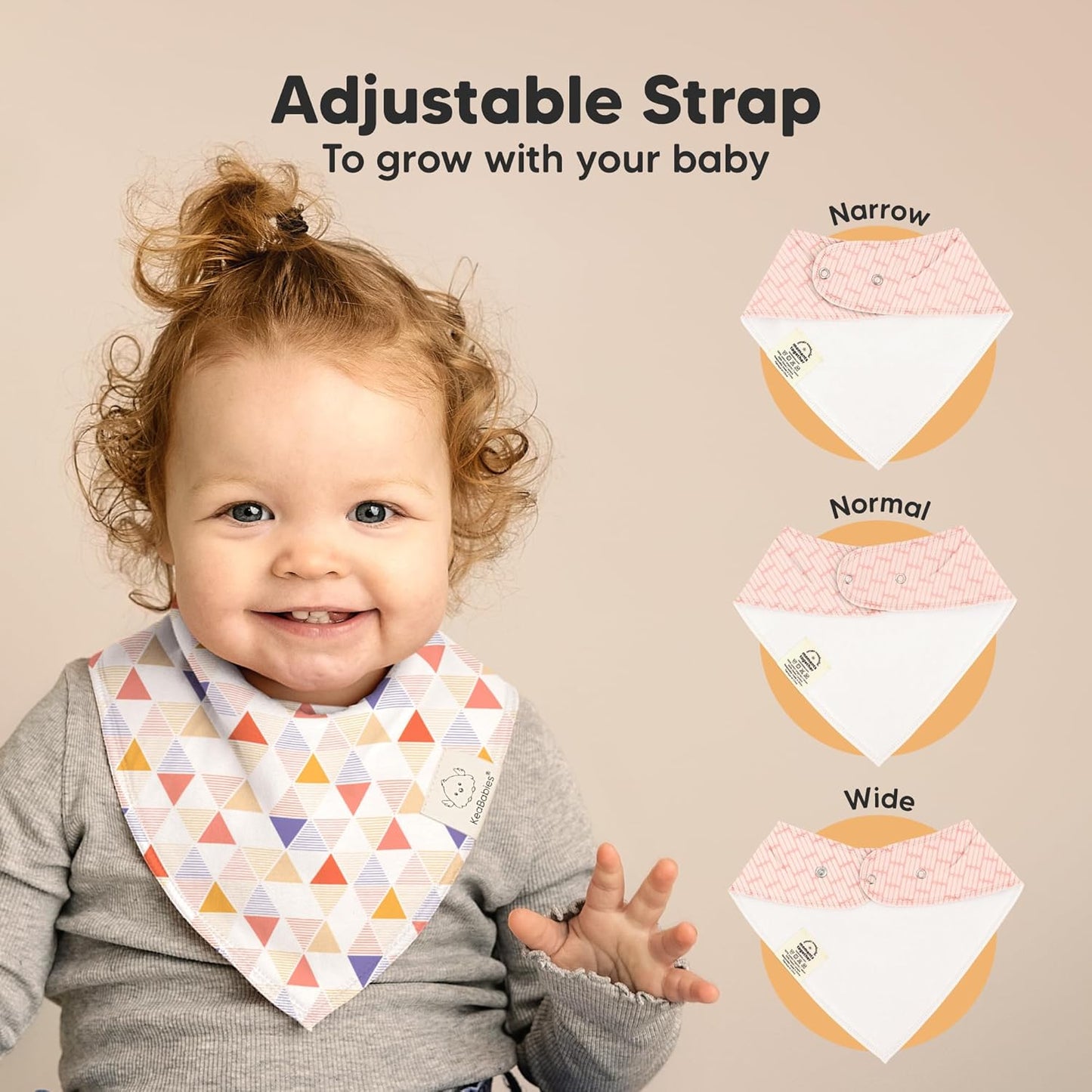 10-Pack Organic Baby Bandana Bibs for Girls - Super Absorbent Triangle Baby Bibs for Drooling and Teething Infant, 100% Cotton Extra Soft for Newborn, Infant 0-36 Months (Prism)